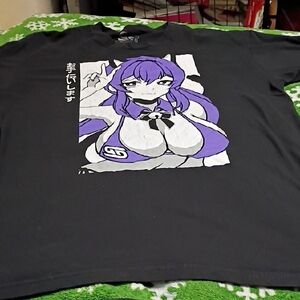 Black T-Shirt with Anime Graphic